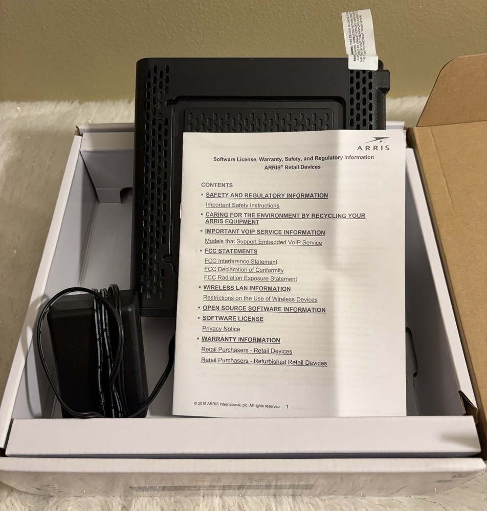 ARRIS SURFboard 3.0 Cable Modem & Wi-Fi Router combo.