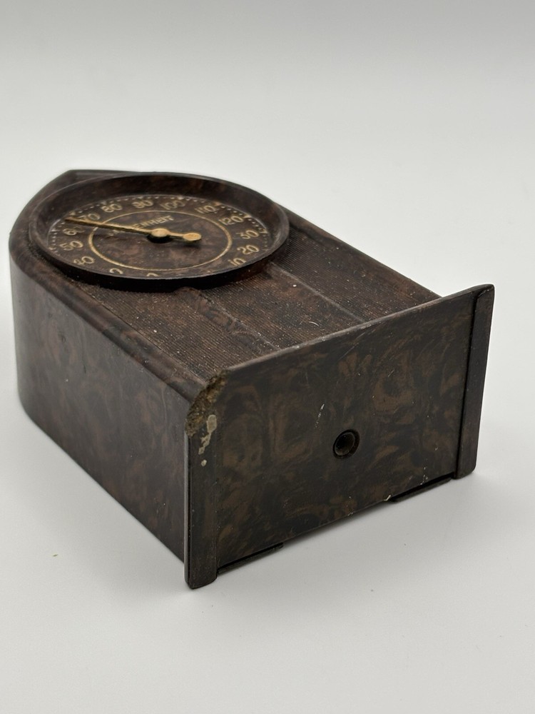 Thermoclock Bakelite Dashboard Cathedral Thermometer Circa 1930’s