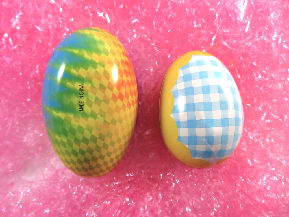 Empty Tin Easter Eggs NASCAR Bobby Labonte and Funny Bunny Rabbit Spring Décor