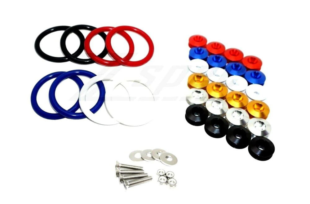ZSPEC Quick Release Bumper Fastener Kit w/BLACK Catches & Colored Bands