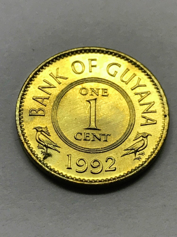 1992 Guyana 1 Cent Gem BU #13885