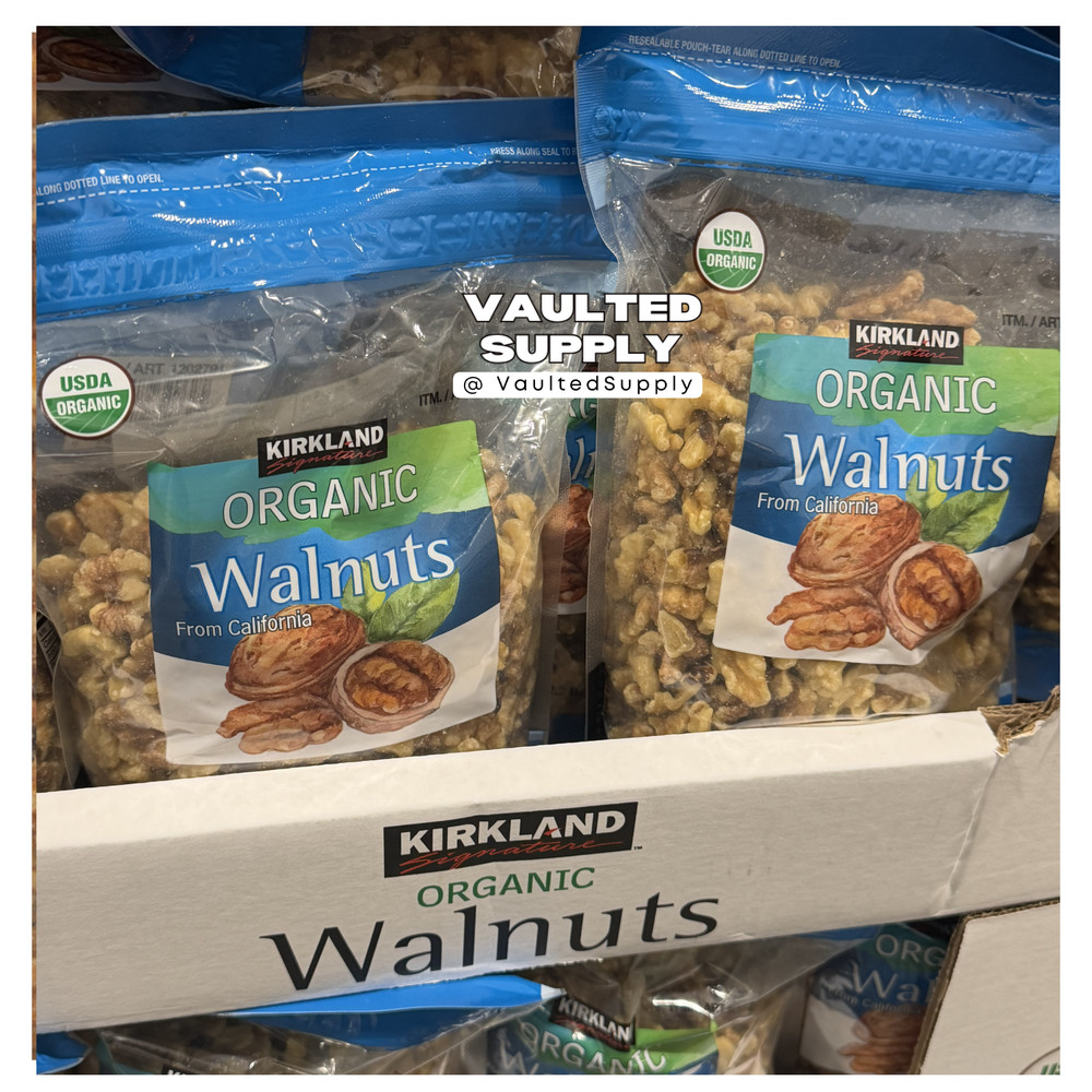Kirkland Organic Walnuts 2 Pack Unsalted Baking Nuts 3.4 lbs Total
