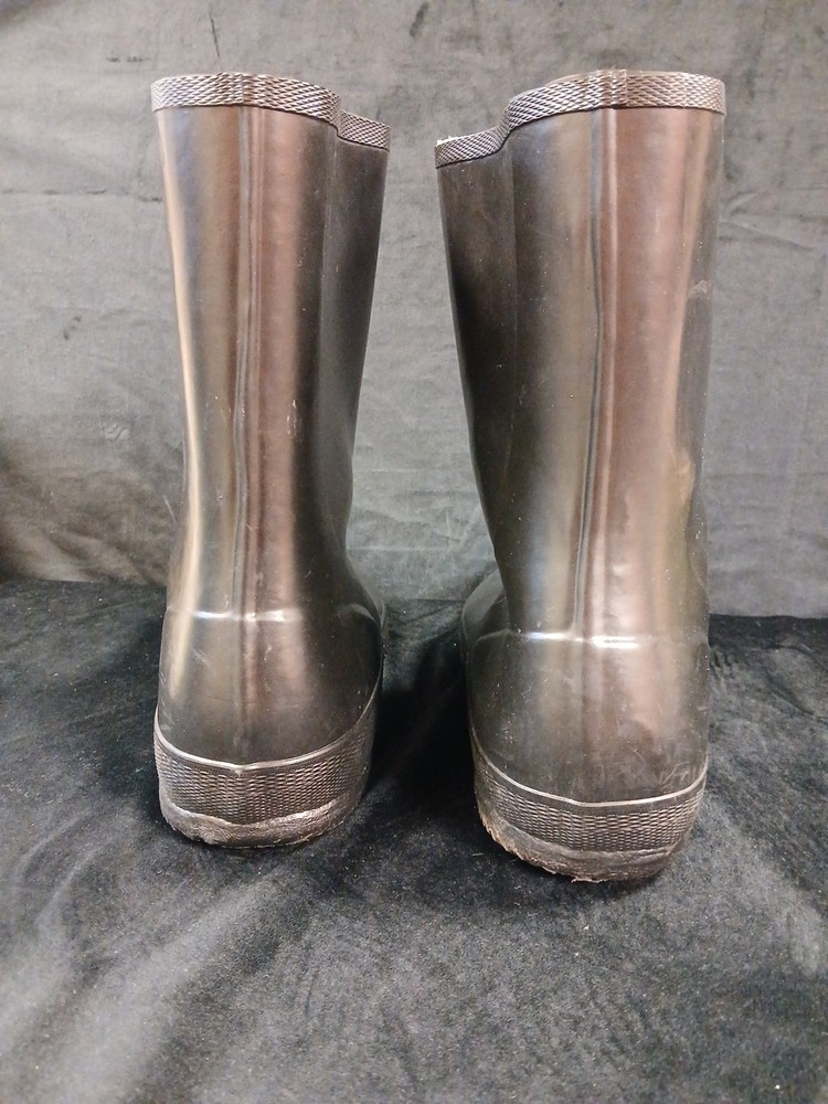 Explorers Rain Boots Men's Size 12 Rubber Waterproof Lined-100% -Zip Up