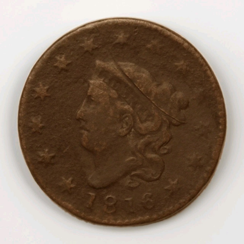 1816 Large Cent Coronet Head VG Scratched