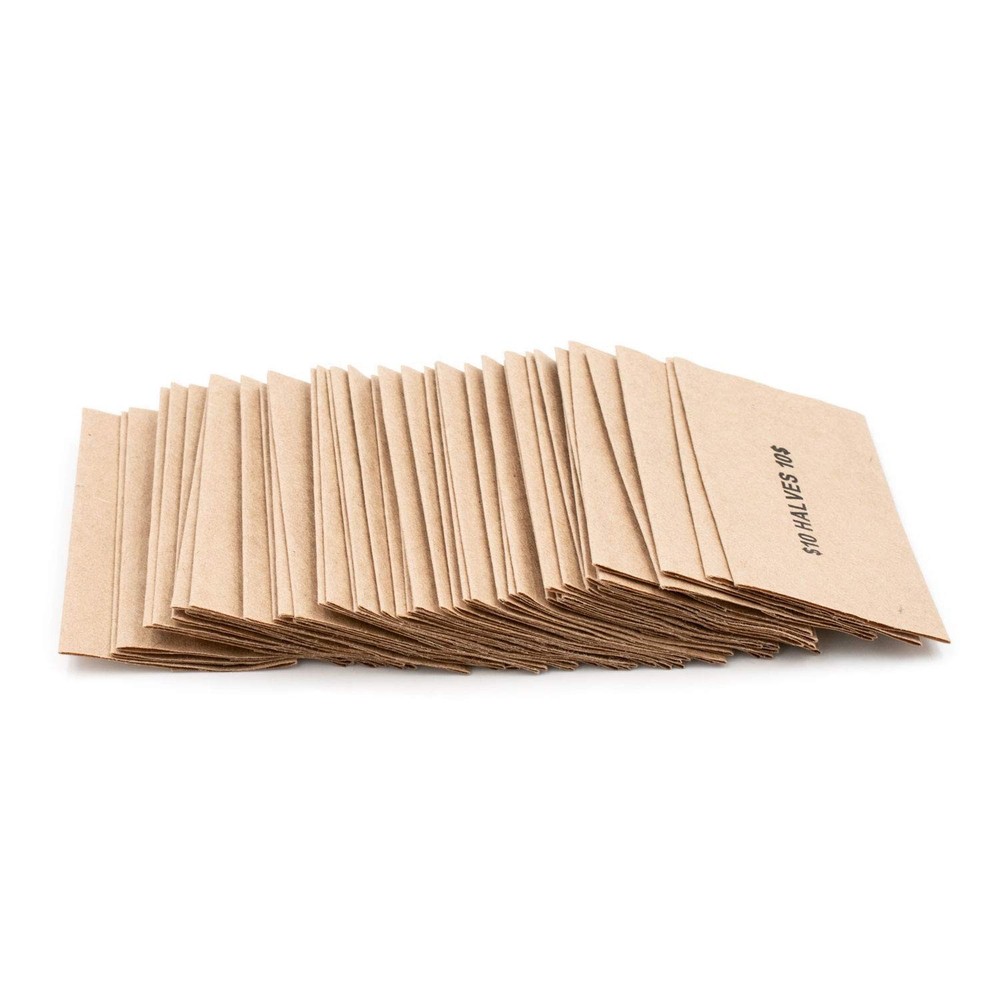 100 Half Dollar Flat Coin Wrappers Solid Bundle Easy Pop Open Extra Strength