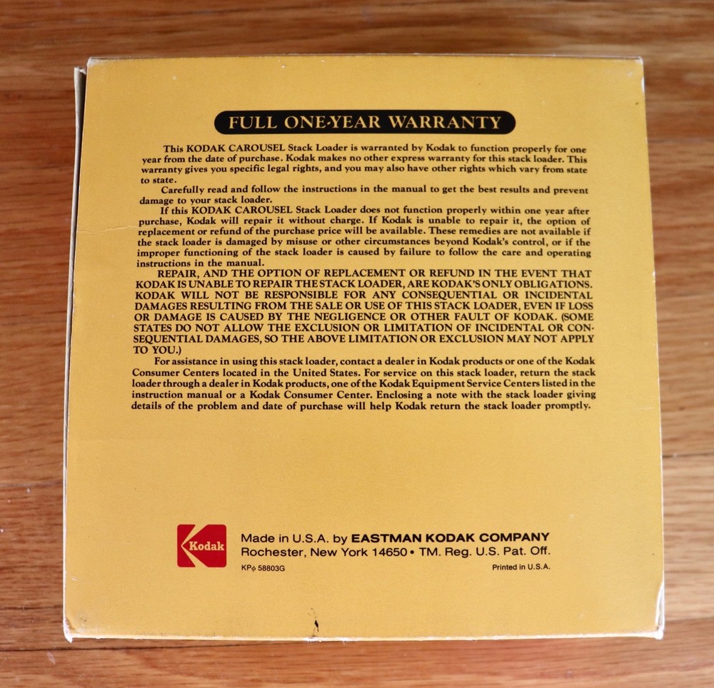 KODAK CAROUSEL STACK LOADER B40 IN ORIGINAL BOX = EXCELLENT CONDITION =