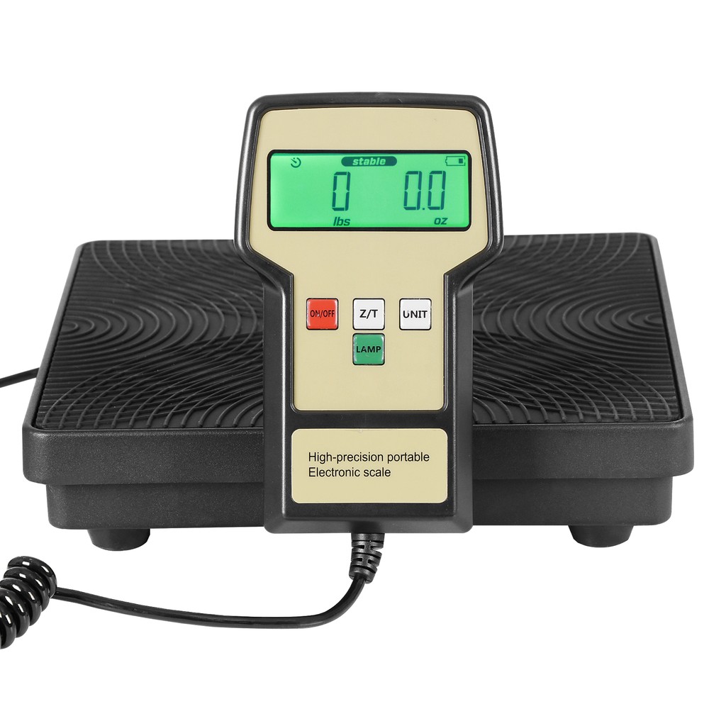 220LBS Electronic Digital Refrigerant Charging Weight Scale with Portable Case