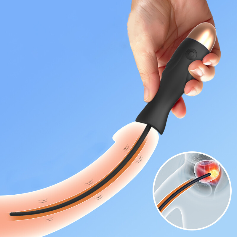 Flexible Silicone Electric Urethral Expander Dilator Penis Plug Chastity Device
