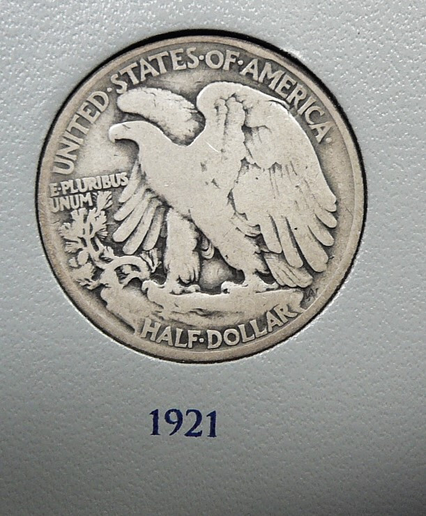 1921 Walking Liberty Half Dollar - VG / Very Good