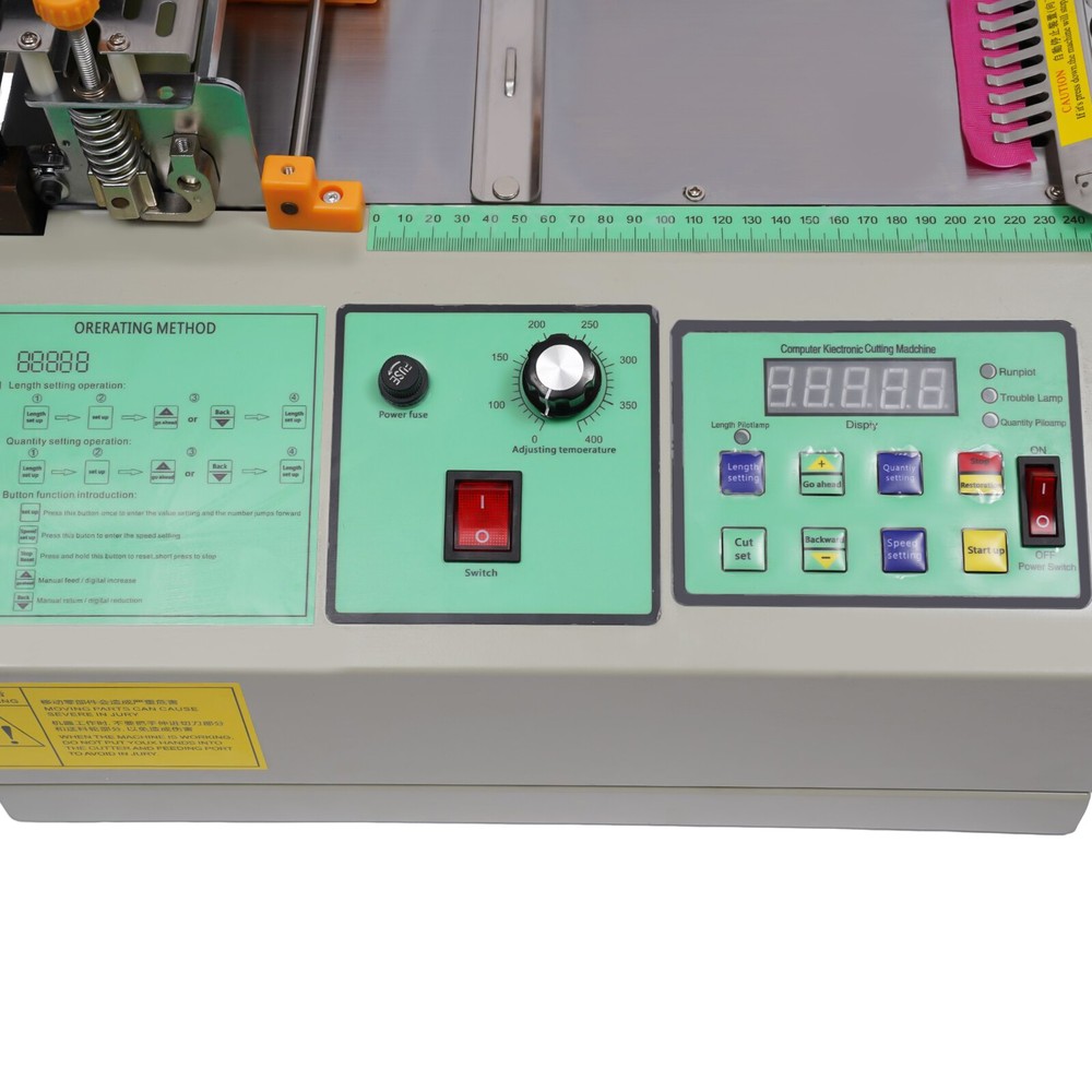 Automatic Webbing Cutting Machine Hot & Cold Tape Cutter for Elastic Band 280W