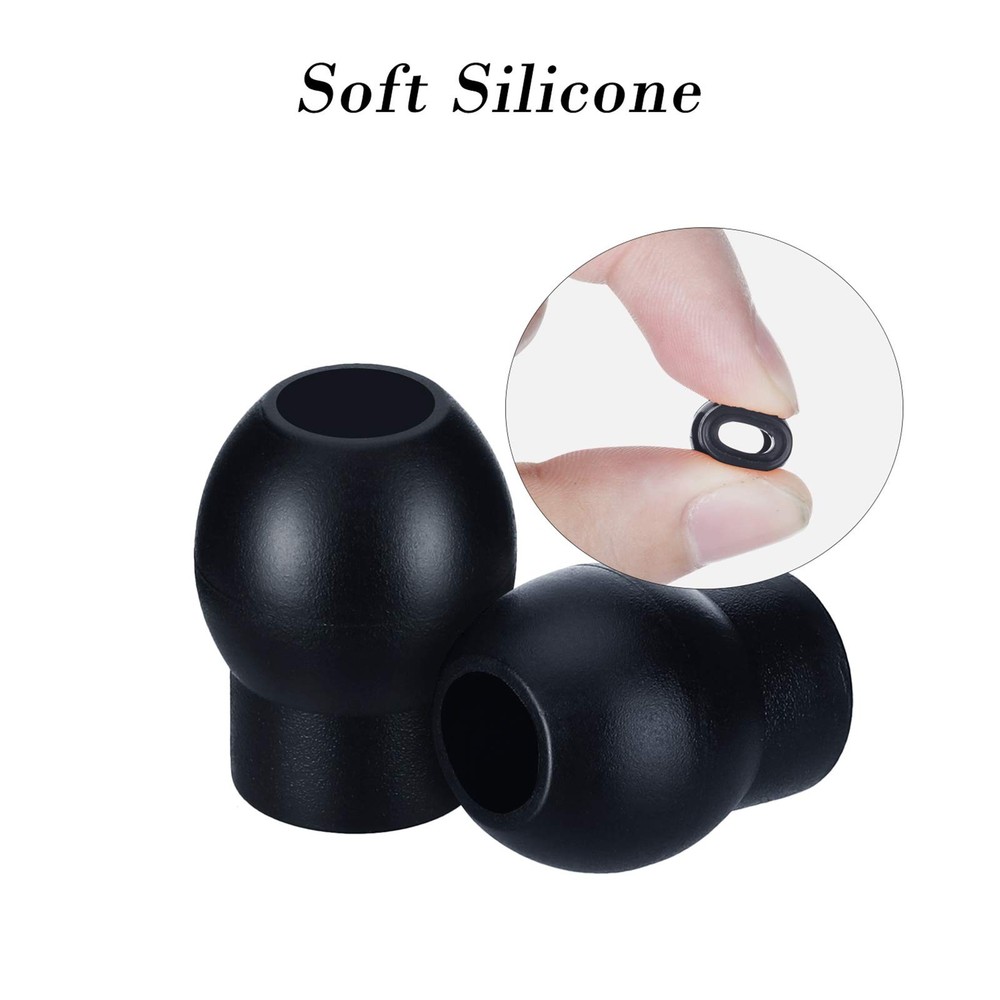 36 Replacement Ear Tips for Stethoscopes, Universal Soft-Sealing Earbuds, Black