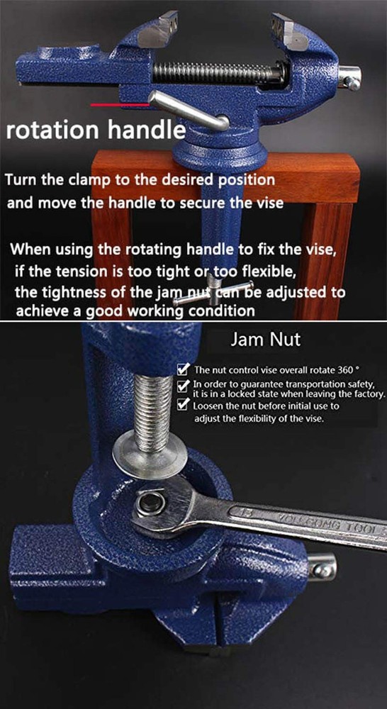 MYTEC Home Vise Clamp-On Vise，2.5" 2.5"