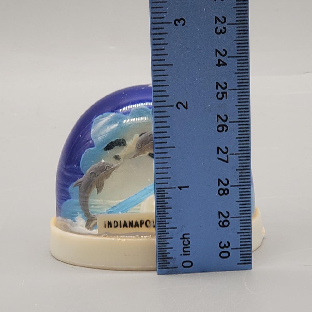 Vintage Indianapolis Zoo Snow Globe Dolphins