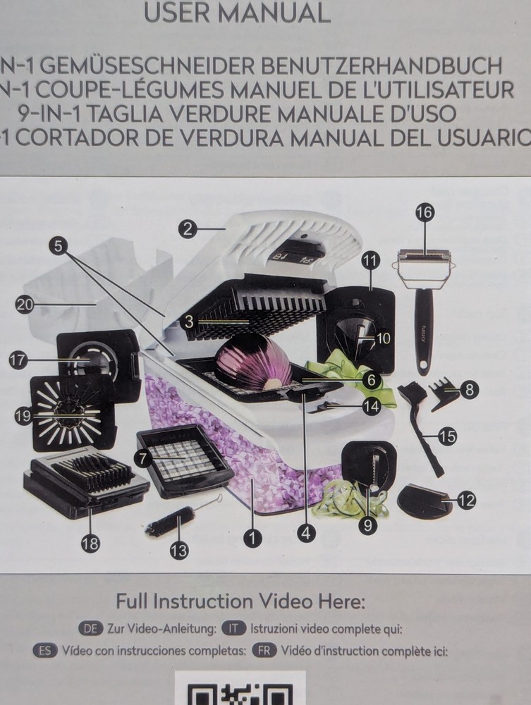 Fullstar Vegetable Chopper Food Chopper Container Spiralize Dice Slice