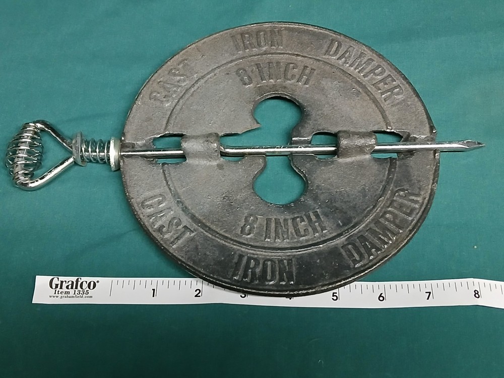 8 inch cast iron damper with spring shaft