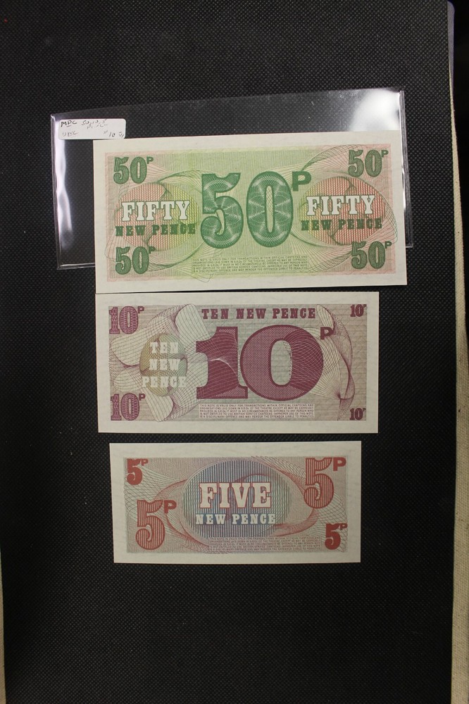 British Armed Forces MPC Set 5, 10, & 50 Pence Notes Crisp Uncirculated