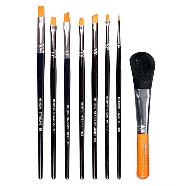 Mehron Stageline Makeup Brushes, Assorted Styles and Sizes
