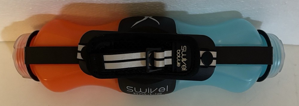 Two 8 oz Swivel Hydration Squeeze Bottle on a Swivel Design Adjustable Strap