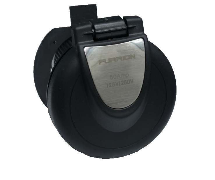 FURRION F52INR-BSN 50A 125V/250V MARINE SHORE POWER ROUND INLET w/GROMMET *C15