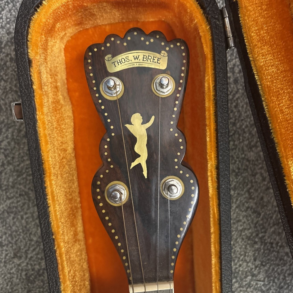 Thos. W. Bree & Co. 4-String Vintage Banjo with Case