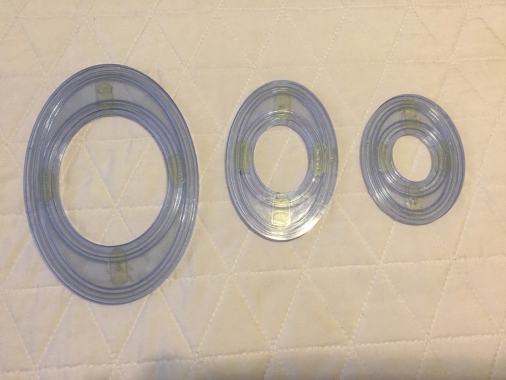 3 Plastic Oval Templates Creative Memories Scrapbook Cutting System Replacements