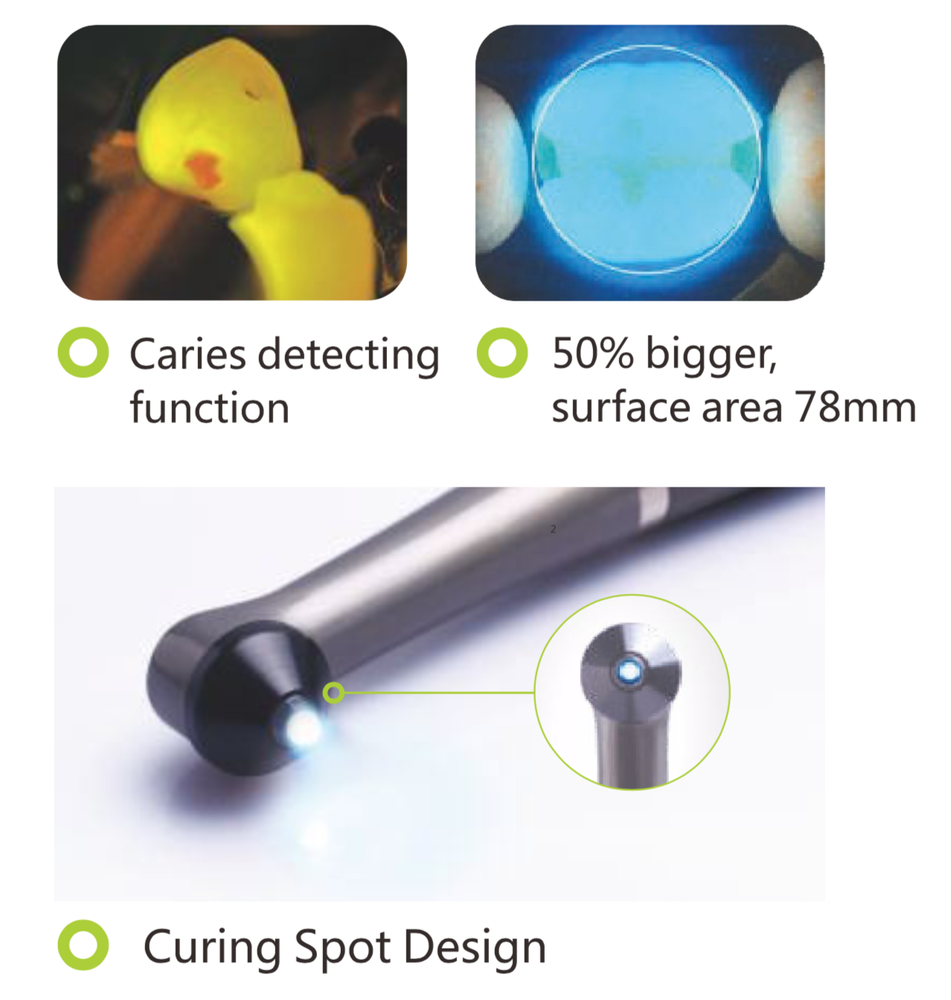 Dental Wireless LED Curing Light 1 Sec Curing Caries Detection 4 LEDs US STOCK