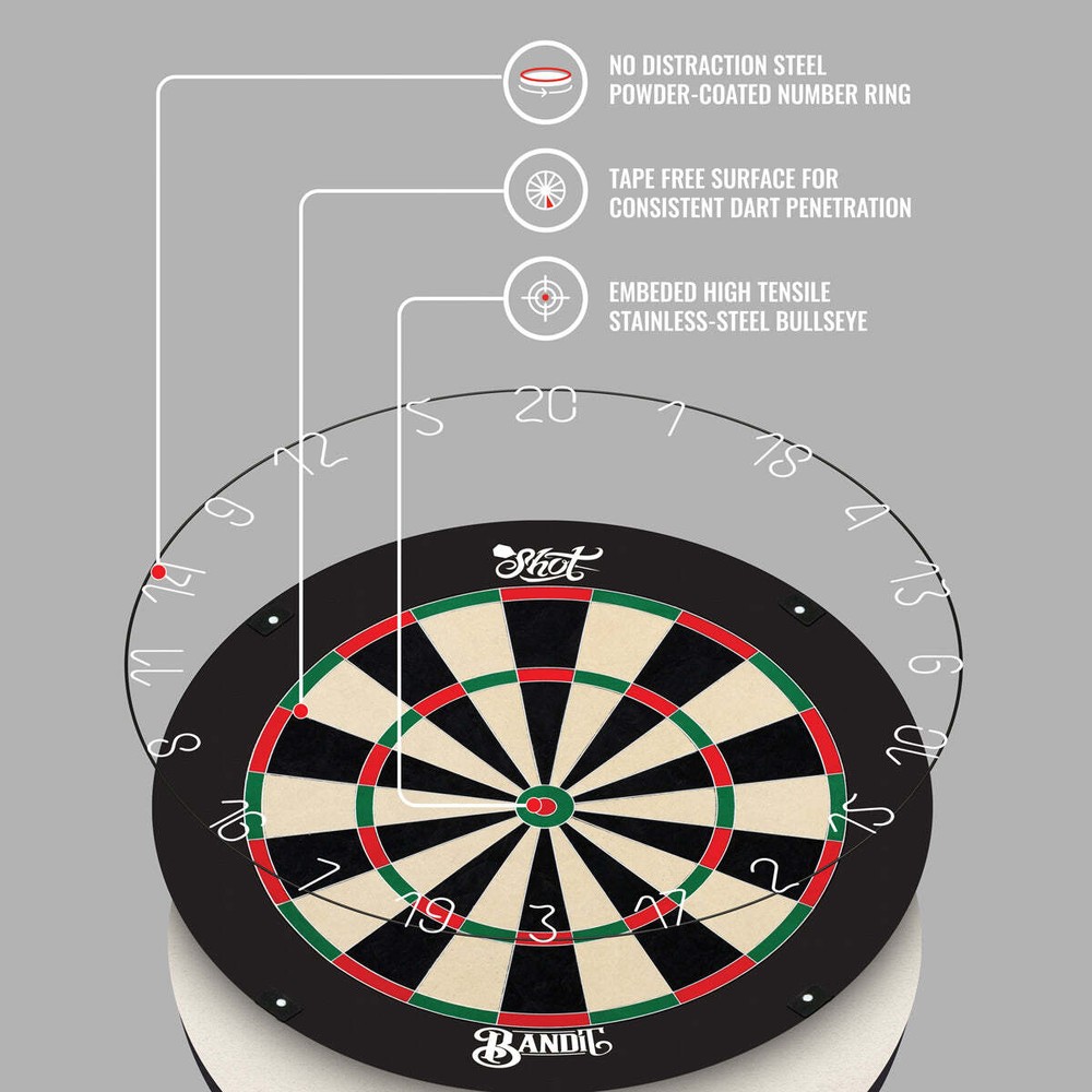 Shot Bandit Bristle Dartboard Generation 4