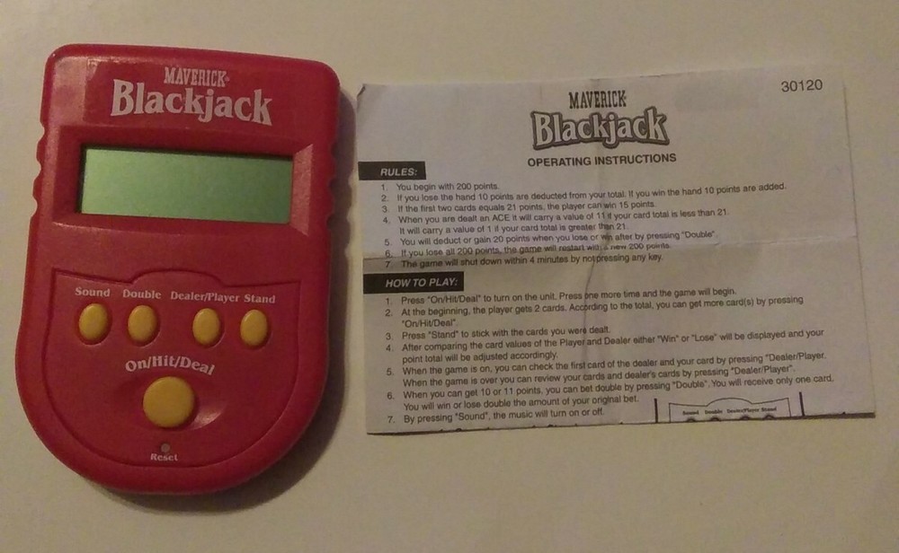 Vintage Maverick Blakjack Handheld Game