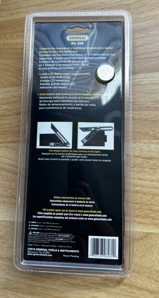 General Tools ANGLE-IZER Digital T-Bevel Gauge & Protractor