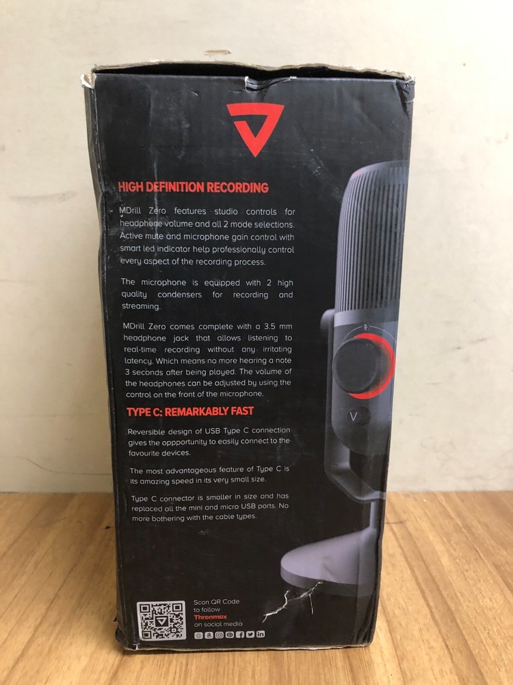 THRONMAX MDrill Zero Plus USB Microphone (Black)