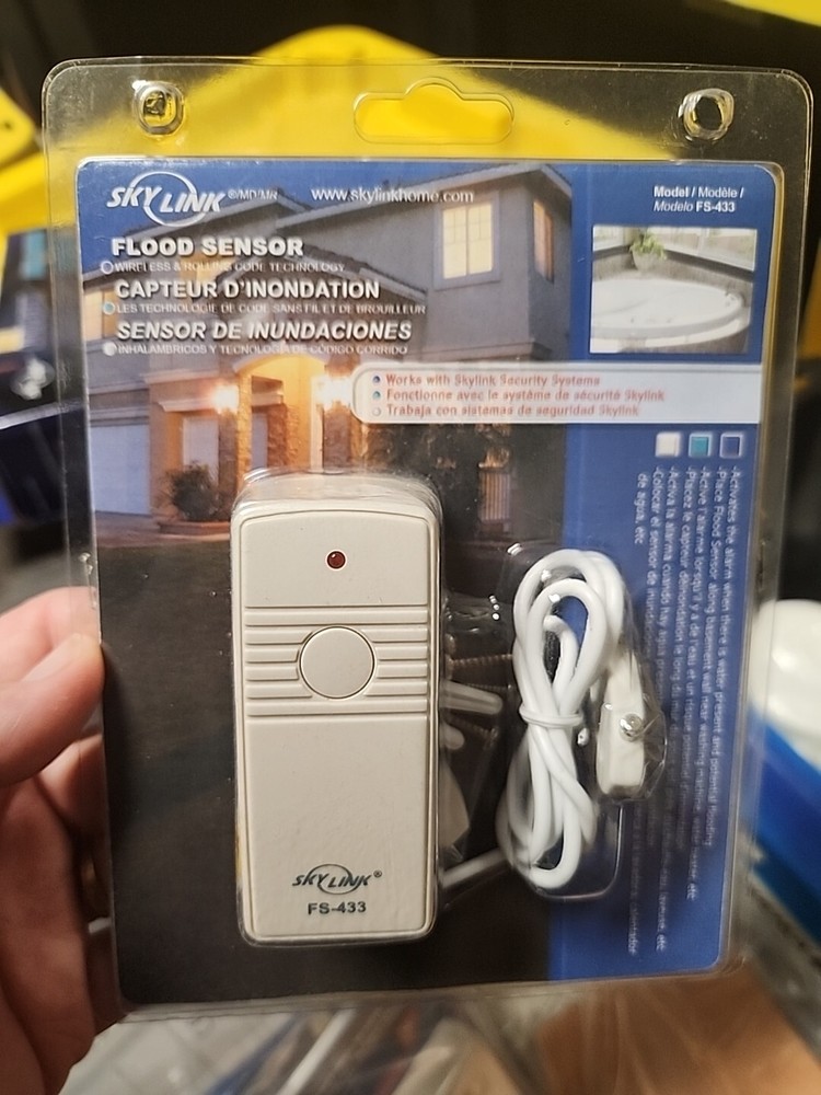 Skylink Flood Sensor - Works w/ Wireless Security System (FS-433W) NEW