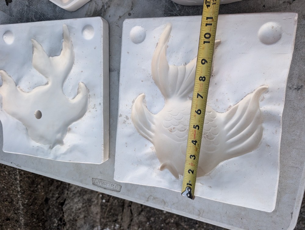Large Fish Vintage Slip Casting Pour Ceramic Mold