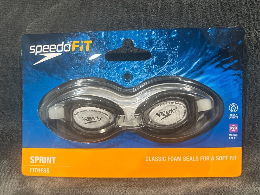 New Speedo Sprint Swim Goggle Clear