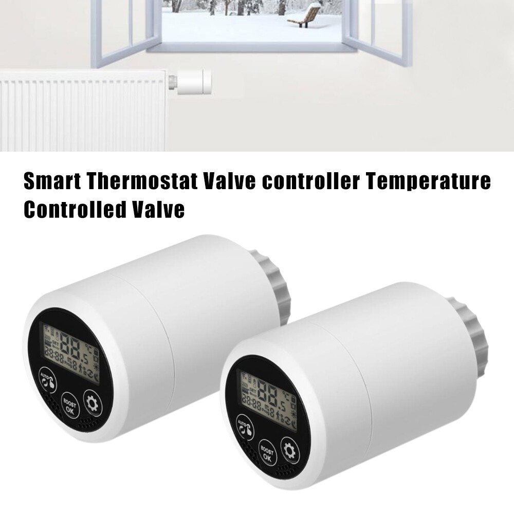 Smart Thermostat Radiator Valve Programmable Actuator Temper Tuya Zigbee