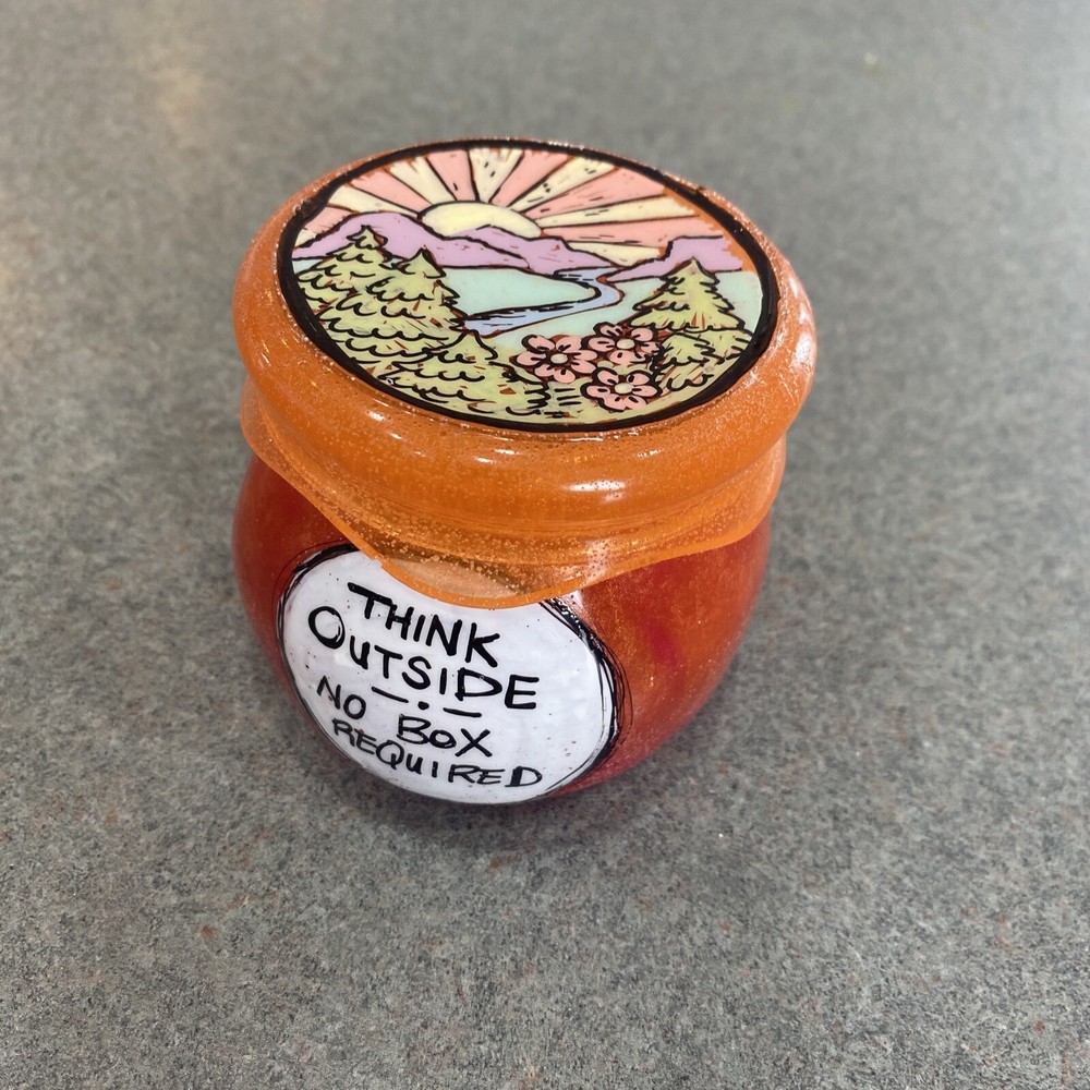 Epoxy painted jar