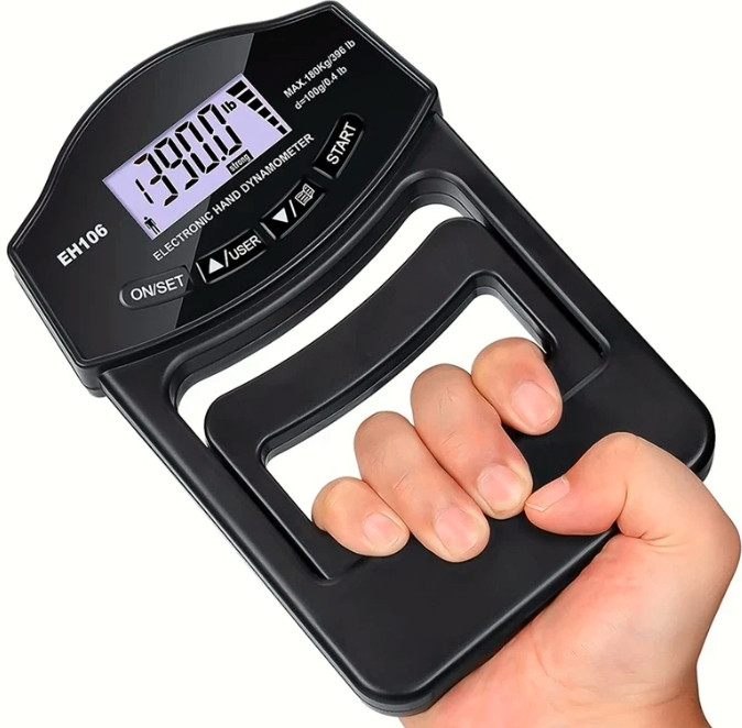 Digital Hand Dynamometer Grip Strength Measurement Meter Auto Capturing