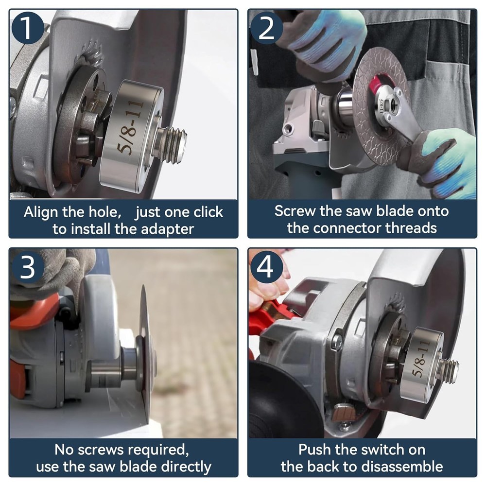 Grinder Lock to 5/8''-11 Thread, Compatible with XLOCK Angle Grinder Cutting ...