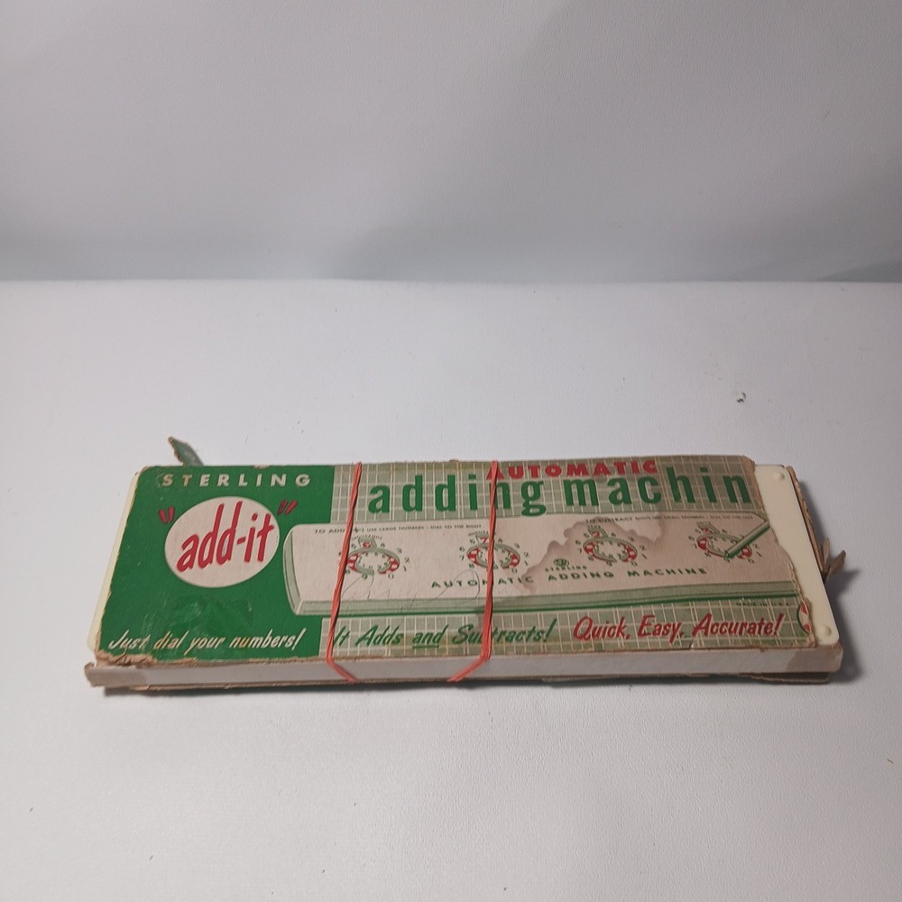 Vintage Sterling Dial-A-Matic Automatic Adding Machine, Original Pick, And Box!!