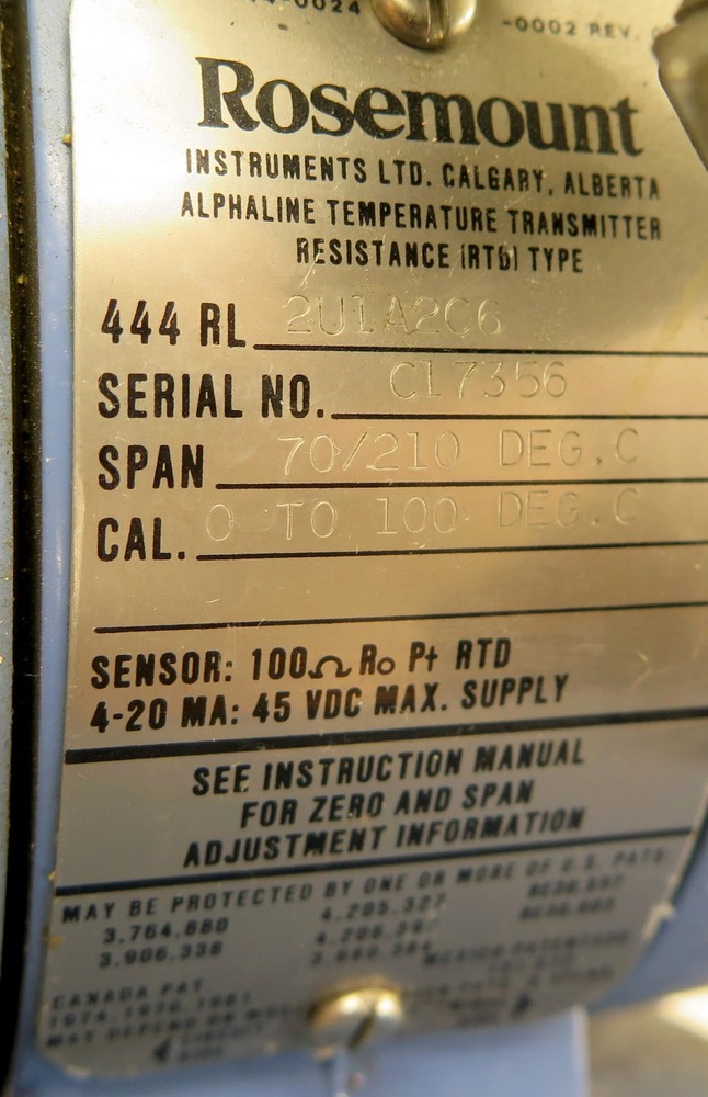 Rosemount 444 RL2U12C6 Pressure Transmitter