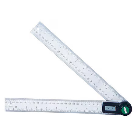 Insize 2176-200 Electronic Digital Protractor, 8" L, Lcd