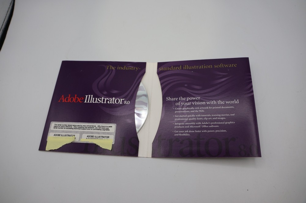 Adobe Illustrator 8.0 for Windows with Serial Number Missing CD
