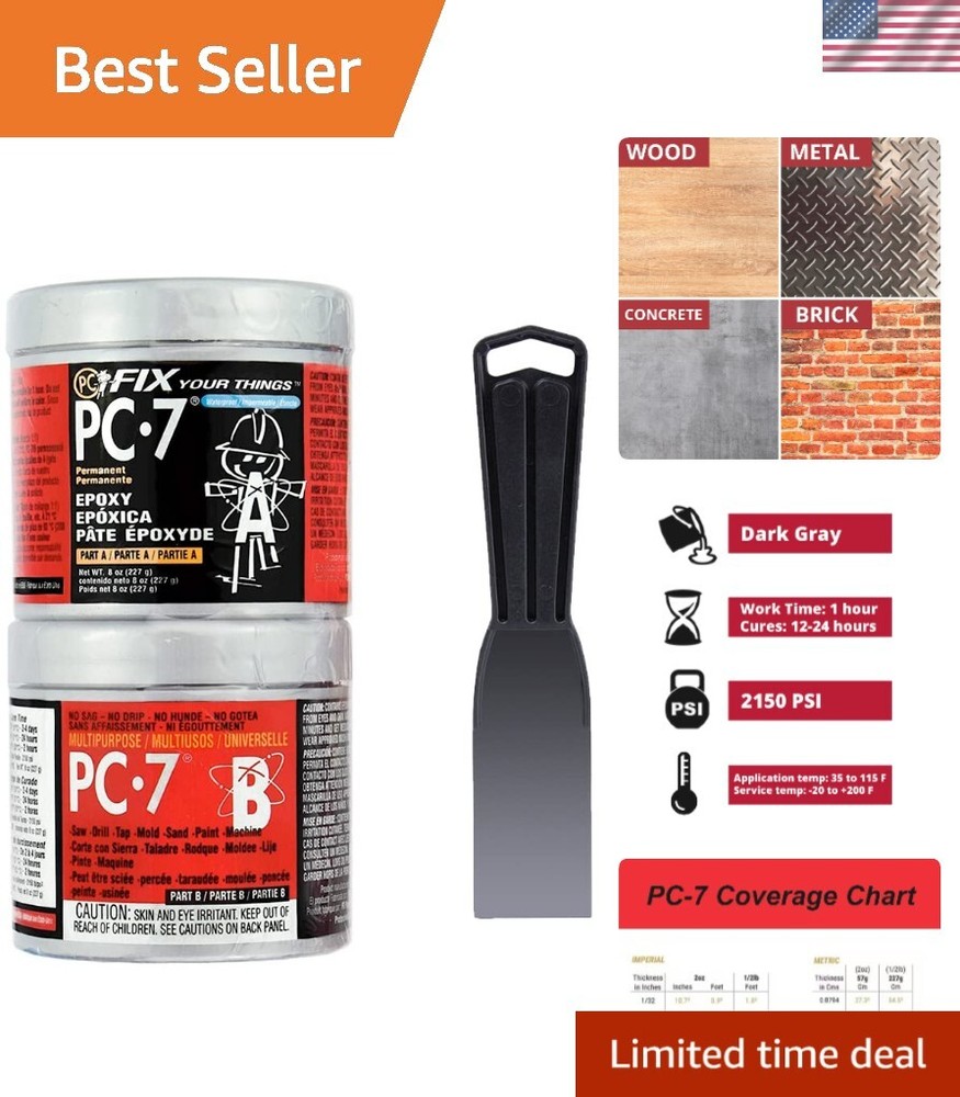 Charcoal Gray PC-7 Epoxy Paste with Applicator: Bond, Seal, and Fill Effectively
