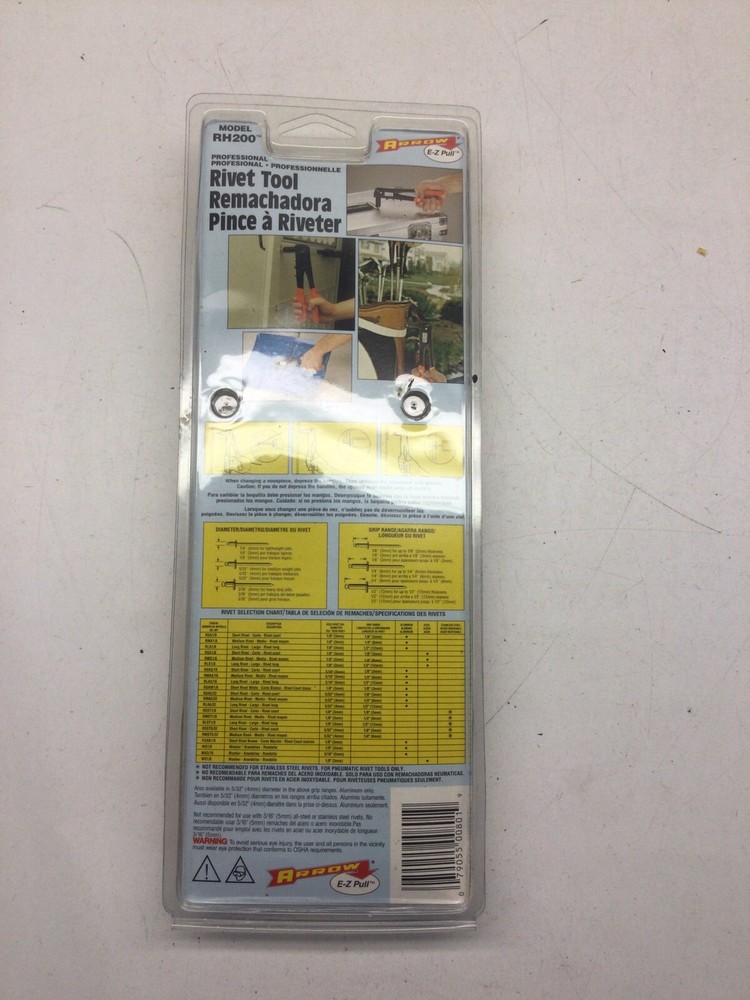 Arrow E-Z Pull Model RH 200 Rivet Tool In Package