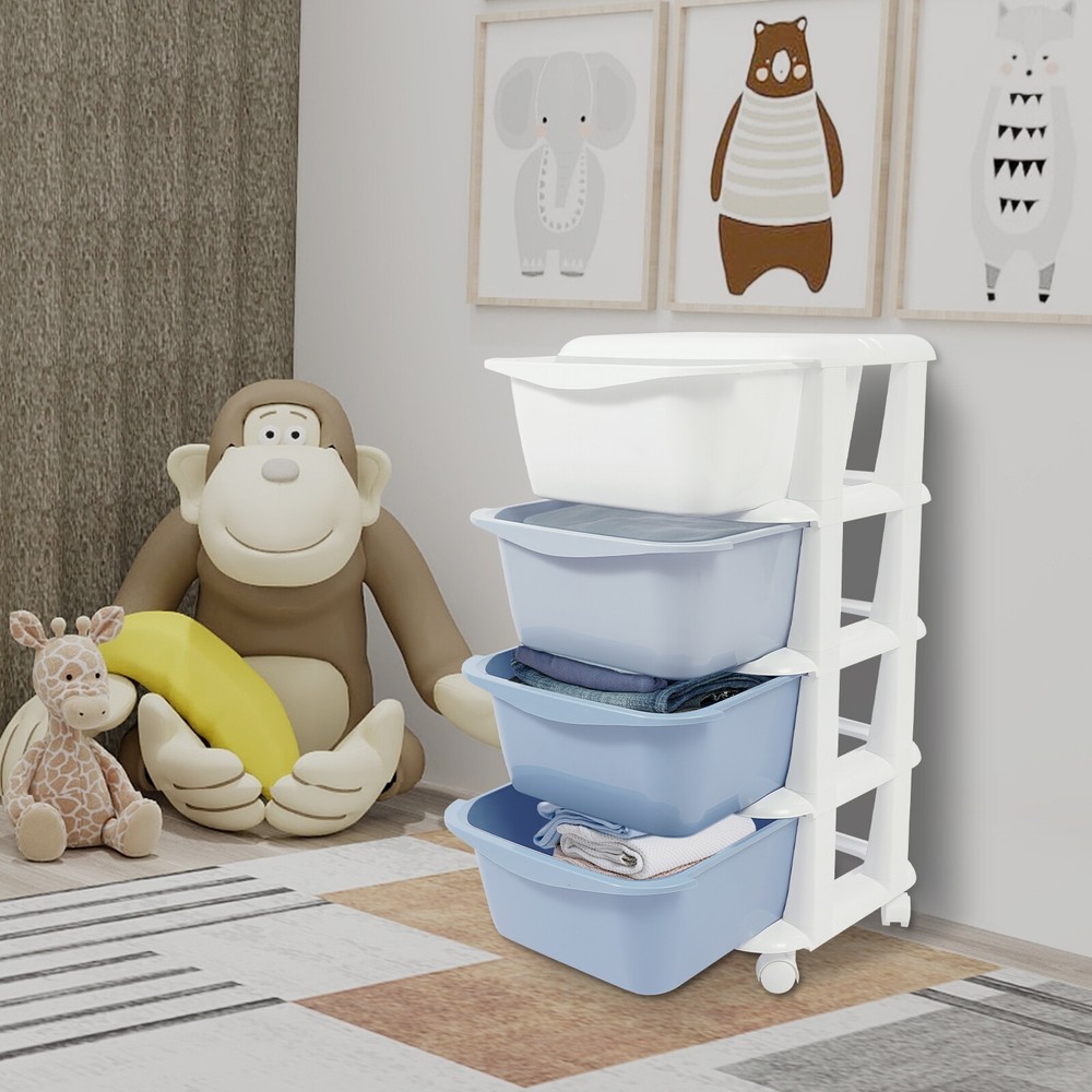 4-layer gradient storage cabinet-gradient blue