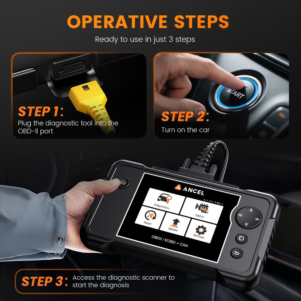 ANCEL FX2000 PRO OBD2 Car Scanner ABS SRS Engine AT Diagnostic Tool Code Reader