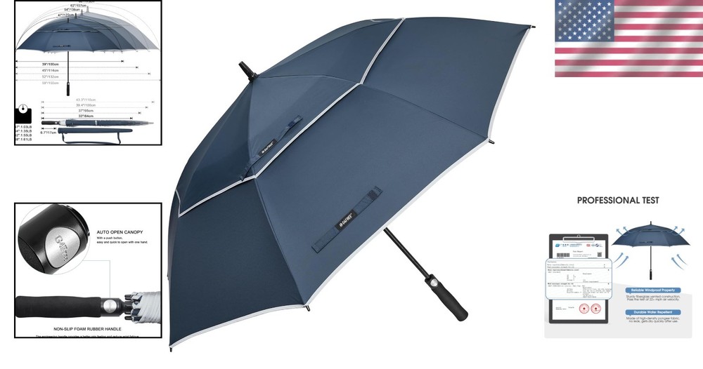 Exceptional 54-Inch Golf Umbrella – Wind Resistant, Stylish & Auto Open Function