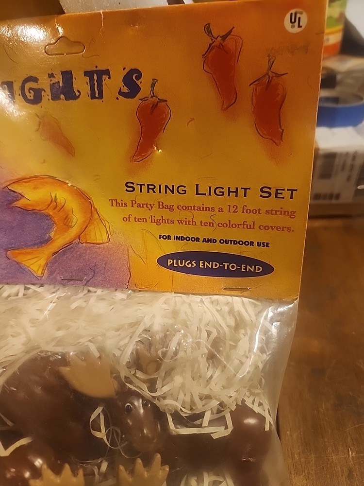 2002 Primal Lite Fun String 10 Lights Set 12 Foot String moose/deer NOS