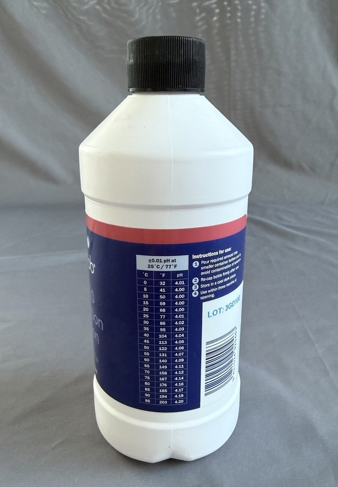 Bluelab 4.0 Calibration Solution 500 mL Bottle - Meter Buffer pH Hydroponics.