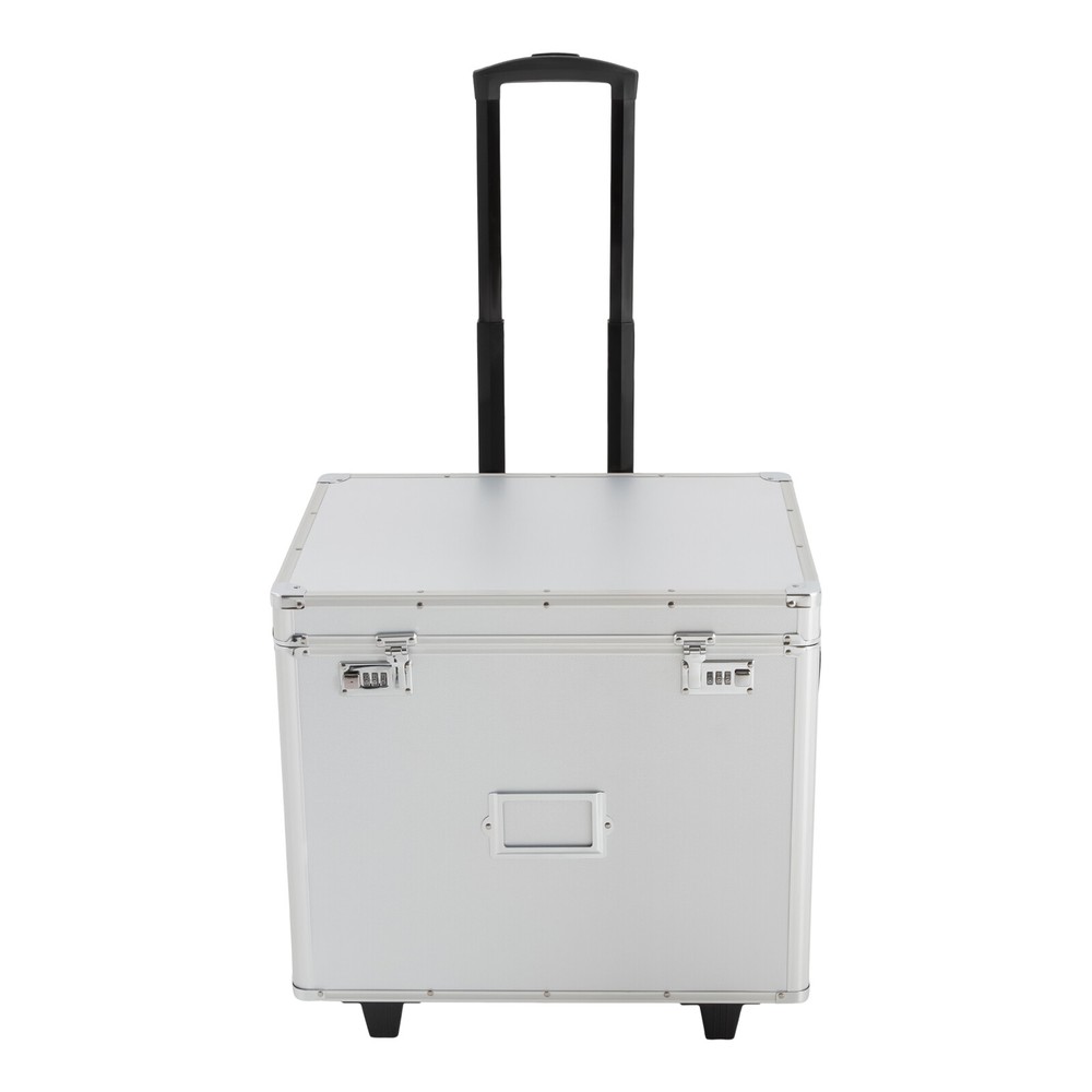 Locking Mobile Business Case！ Aluminum Alloy File Lock Box！ Hand pull File Case