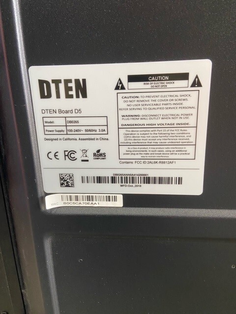 DTEN 55E Interactive Whiteboard